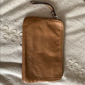 Light Brown Leather Wallet/Clutch